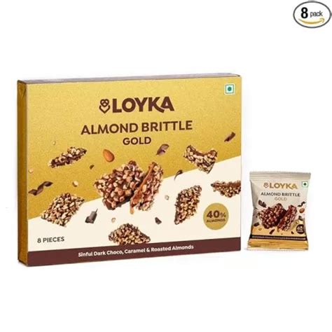 Loyka Almond Brittle Gold Choco Box 8pcs in bulk for corporate gifting ...
