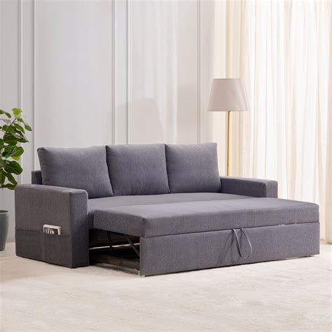 Buy Woodland Fabric 3-Seater Sofa Bed - Grey from Home Centre at just ...