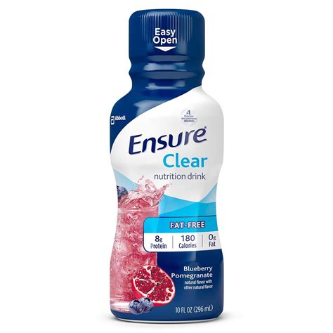 Ensure Clear Blueberry Pomegranate Drink, 10 oz Bottle, 180 Calories ...