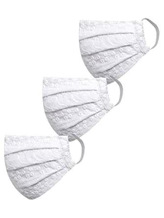 VASTRAMAY Unisex 2 -Ply Chikan Reusable Anti-Pollution Comfortable Half ...