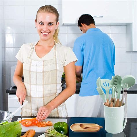 Buy Glaceon 10 pcs Silicone Utensils for Cooking Kitchen Utensils Set ...