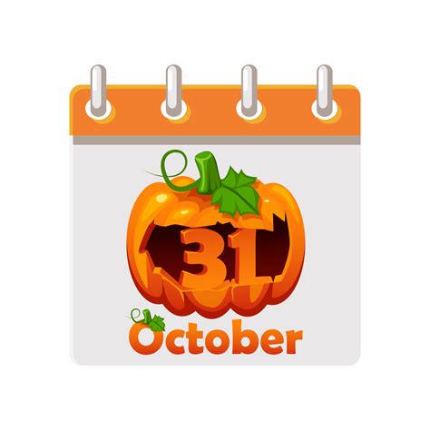 Calendar of Happy Halloween Day. 31 October - Halloween Day ...