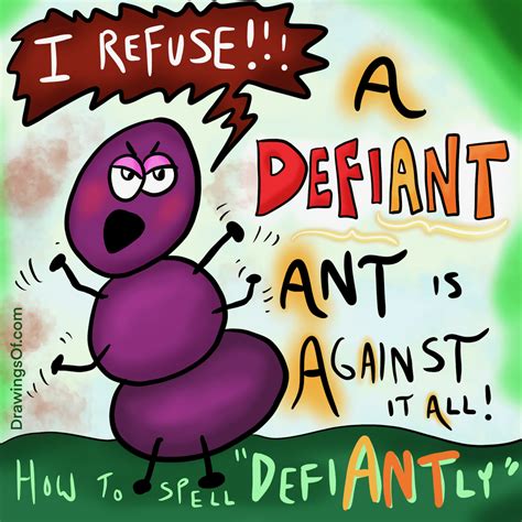 How Do You Spell Definitely and Defiantly? Cartoon Illustrations to ...