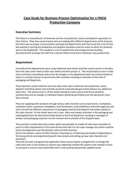Image result for Process Optimization Case Study