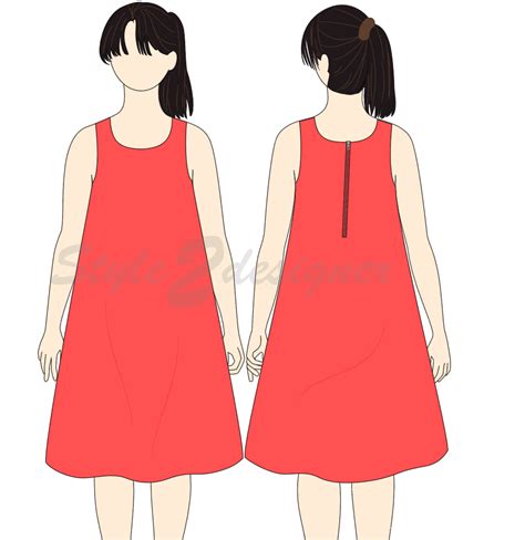 Girl's A-Line Frock PDF Pattern Download | Style2Designer