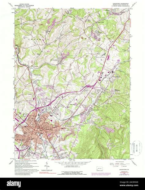 Map of uniontown pennsylvania hi-res stock photography and images - Alamy