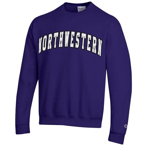 Northwestern Wildcats Men's Champion Two Color Arch Purple Crew ...