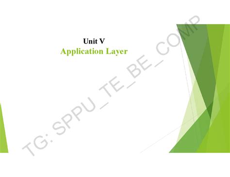 CNS unit 5 by MES Wadia CLG - Unit V Application Layer Study material ...
