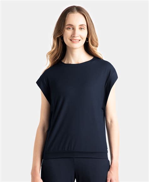 Buy Microfiber Elastane Stretch Hybrid Tank Top with Ribbed Sleeves ...