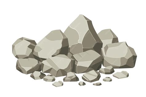 Premium Vector | Rock and stones collection vector illustration