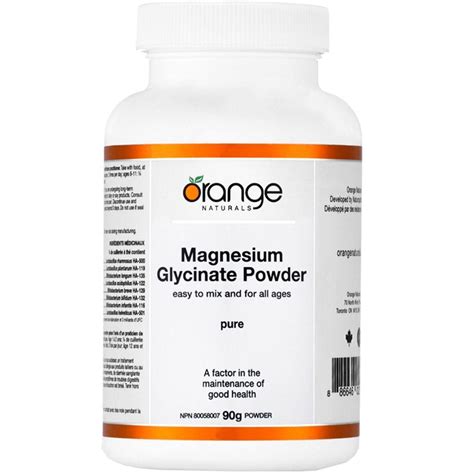 Orange Naturals Magnesium Glycinate Powder 200mg, 90g – Vitamart.ca