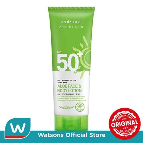 Promo WATSONS Very High Protection Sunscreen Aloe Face Body Lotion ...