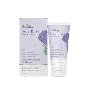 NATUALLY Sole Bliss Intense Moisturising Foot Cream, 50g, for Cracked ...