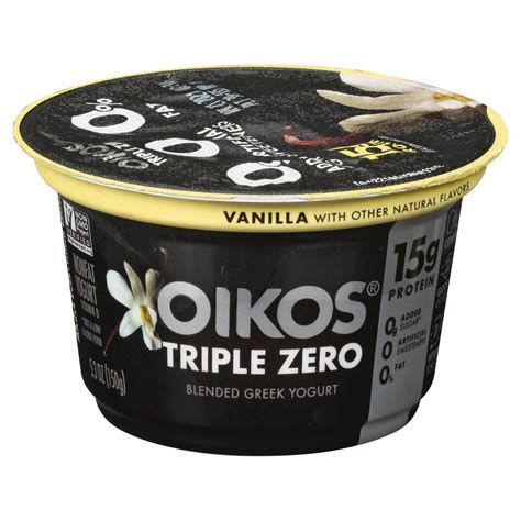 Oikos Triple Zero Vanilla Greek Yogurt 5.3 oz | shipt
