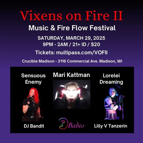 Vixens on Fire II, Crucible Madison, 29 March to 30 March | AllEvents