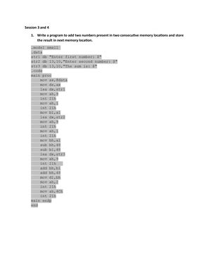 New Document 15 - It is. Practical - Assembly Language Programming Lab ...