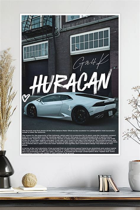 Lamborghini Huracán | Gr4k | Car Poster – ThePosterPalette