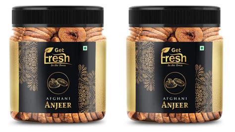 GET FRESH Afghani Anjeer Figs Afghanistan Anjir Dried Figs 250 Gram Jar ...