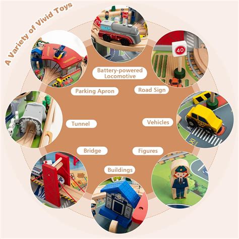 HONEY JOY Train Table, Wooden Kids Activity Table India | Ubuy