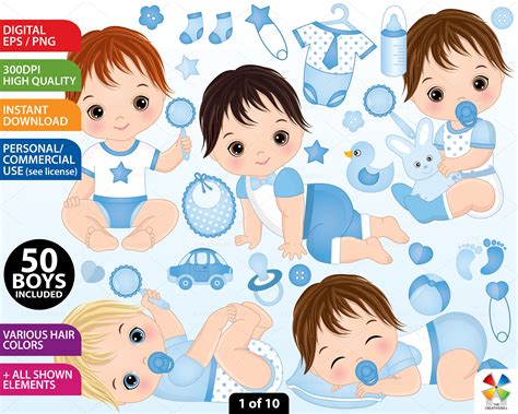 Cute Baby Boy Clip Art