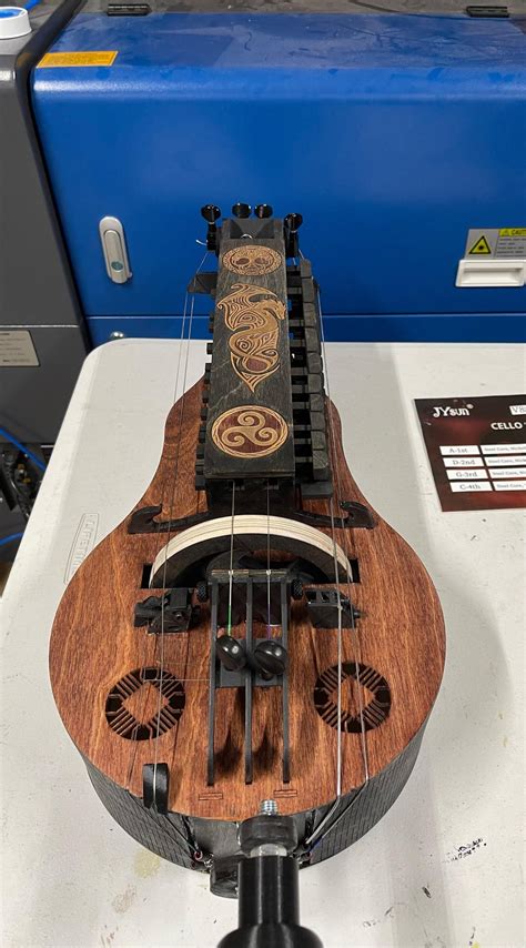 All the strings on. Now to make some ears bleed. Lol : r/lasercutting