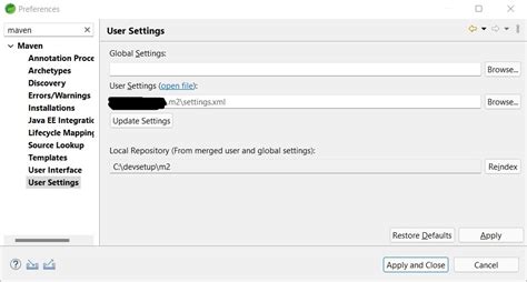Image result for Maven Specify Local Repository