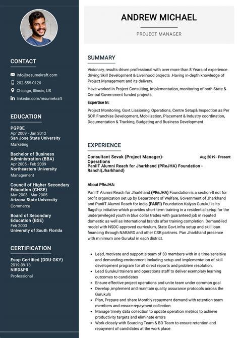 19 Project Manager Resume Examples: 2025 Guide in 2025 - ResumeKraft