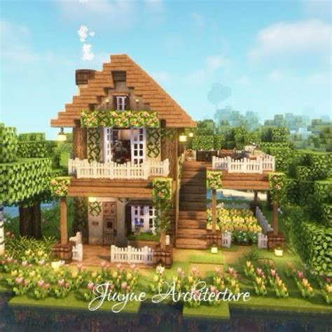 Image result for Aesthetic Minecraft Cottage Tutorial