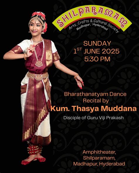 Bharatnatyam Performance by Kum Thasya Muddana, Hitech City, Hyderabad ...