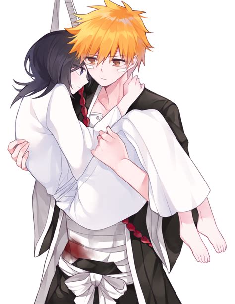 kuchiki rukia and kurosaki ichigo (bleach) drawn by g_ieep | Danbooru
