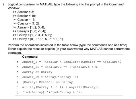 Image result for Logical Comparison MATLAB