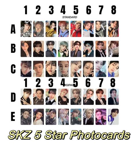 Buy Stray Kids official 5 Star Photocard SKZ Felix Hyunjin Know Bang ...