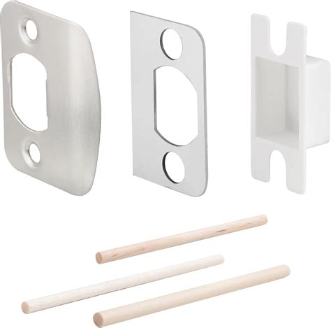 MOSECYOU Standard Door Lock Strike Plate with Spacer Shim, Door Latch ...