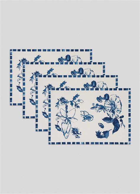 Viya Orchard Blue Placemats - Set of 4