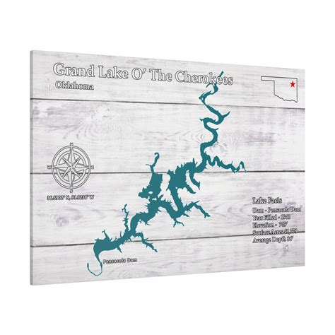 Grand Lake Map Wood - Etsy
