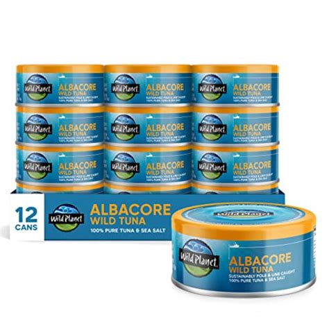 Wild Planet Albacore Wild Tuna, Sea Salt, Canned Tuna, Sustainably Wild ...