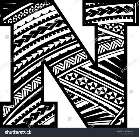 Maori Mandala English Alphabet Numbers Letters Stock Vector (Royalty ...