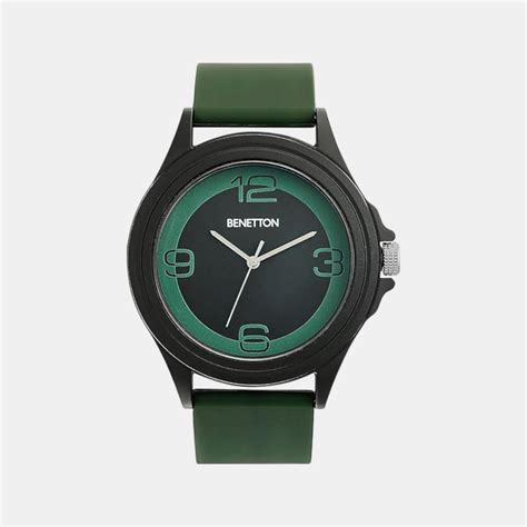 UCB Iconic Men Black & Green Silicone Watch UWUCG0313 – Just In Time