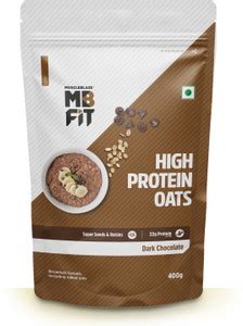 MUSCLEBLAZE High Protein Oats with Added Probiotic, Gluten Free, Dark ...