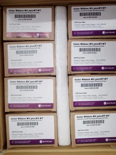 Printer Ribbon - Entrust EM2-525100-006 Ribbon Kit YMCKT-KT 435 Panel ...