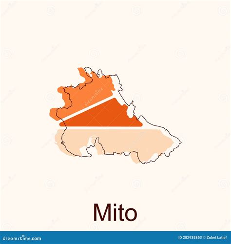 Mito Map. Blank Vector Map of the Country. Borders of Japan for Your Infographic. Vector ...