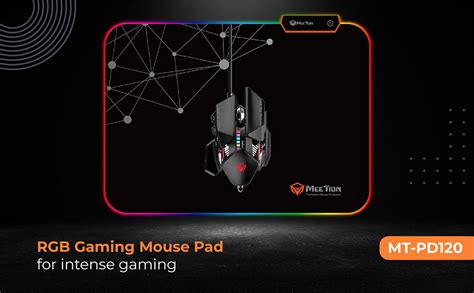 MEETION MT-PD120 Gaming Mouse Pad Black 35.5X26cm Size with Smooth ...