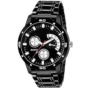 HORCHIS Casual Analog Black & White Dial Men's Stainless Steel Watch ...