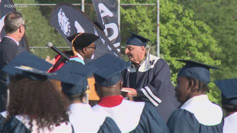 WWII vet receives diploma at high school graduation in New Haven ...
