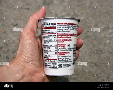 Yogurt containing 4 different types of live active cultures Stock Photo - Alamy