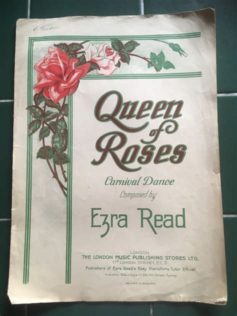 Vintage sheet music - "Queen of Roses" - Ezra Read | eBay UK