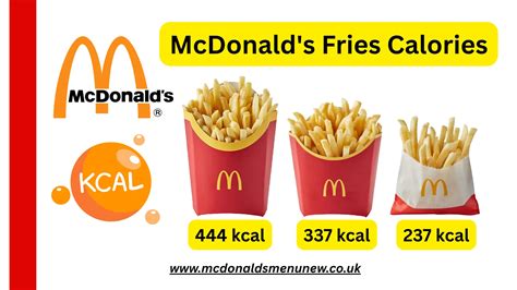 Calories in McDonald's Fries Small, Medium & Large Nutrition