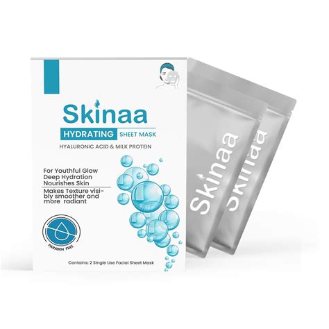 Buy Skinaa Hydrating Sheet Mask with Hyaluronic Acid & Milk Protein ...