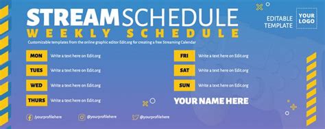 Image result for Stream Schedule Maker