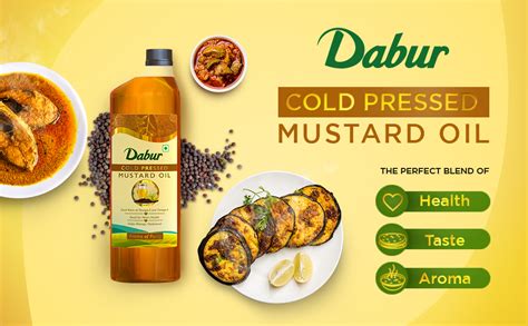 DABUR Cold Pressed Mustard Oil - 1 L: Amazon.in: Grocery & Gourmet Foods